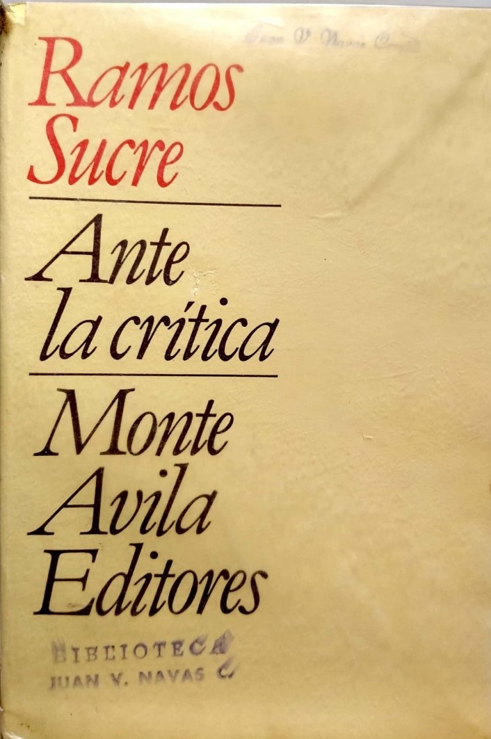 Ramos Sucre ante la crítica